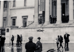 A damp morning outside the National Gallery