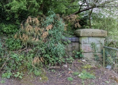 Abutment on remaining emankment near Tongwynlais Stn
