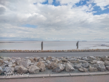 View from Cardiff Barrage across Bristol Channel
