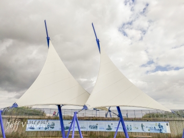 Sails at Cardiff Barrage
