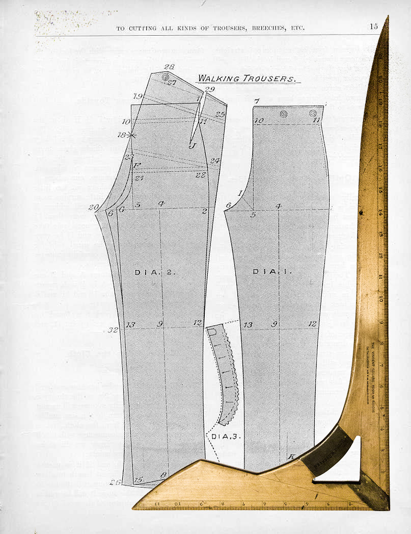 Vincents Square alongside page from The Cutter’s Practical Guide