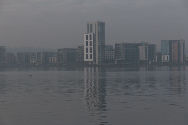 View across Cardiff Bay - as shot