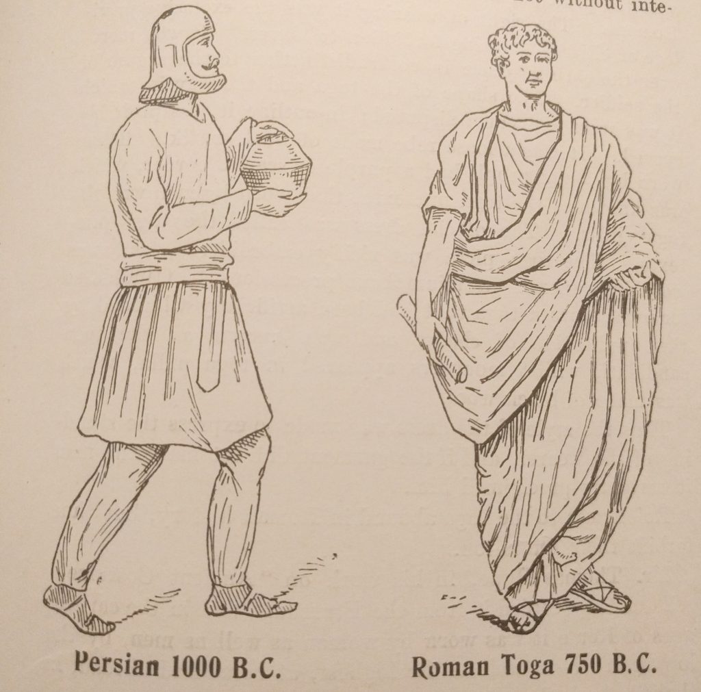 Persian cup bearer and Roman Toga