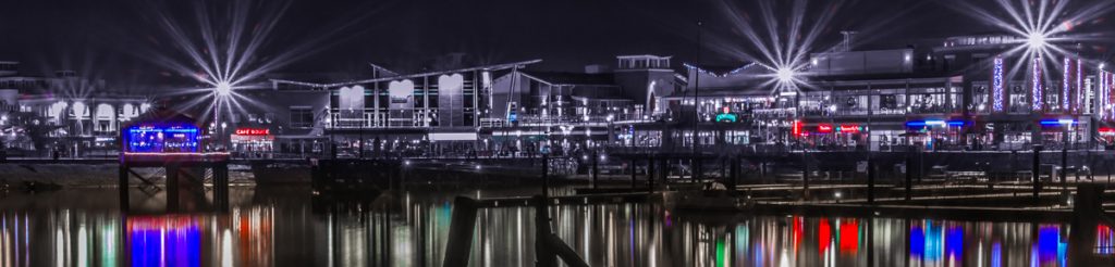 Mermaid Quay, Cardiff - by night
