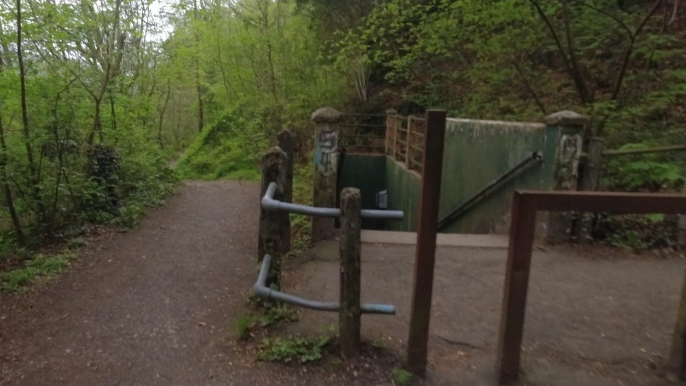 Pedestrian subway in the woods - Pentyrch Tramway