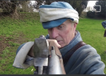 Still from video of Flintlock Musket being fired
