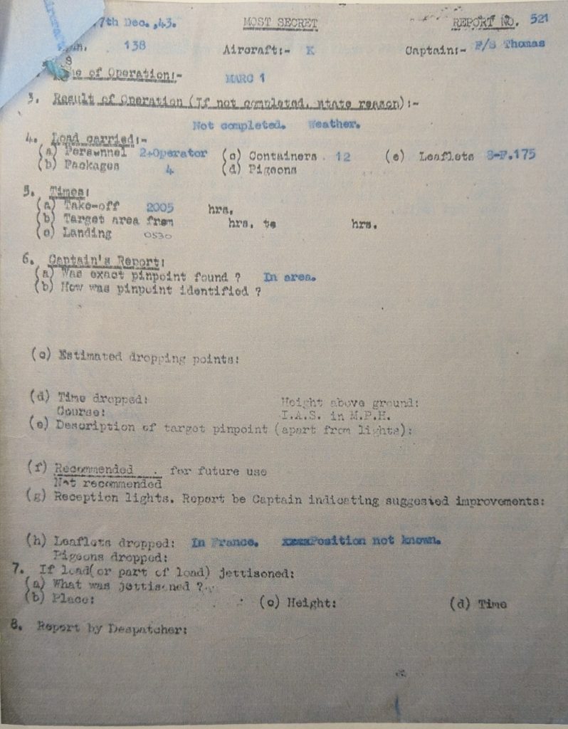 Operational Log 17 Dec 1943 - page 1