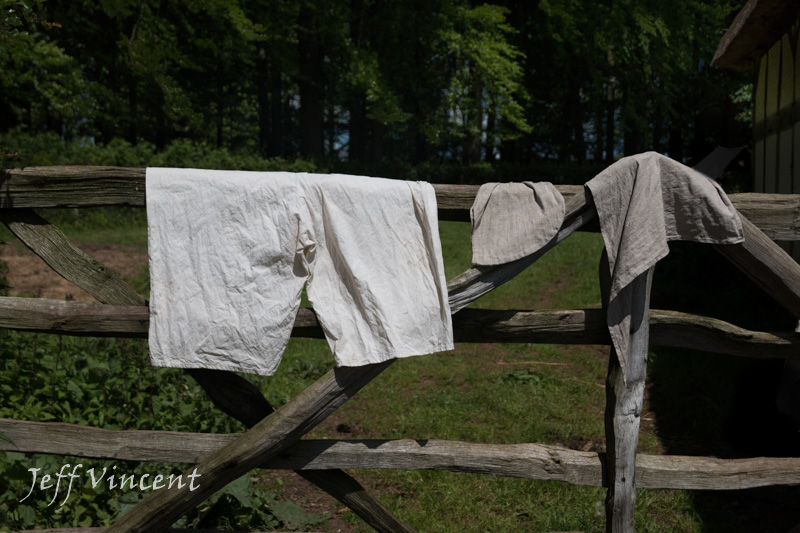 Clothes drying on a gate